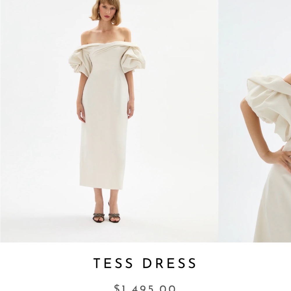 Elegant Off-Shoulder Ivory Dress